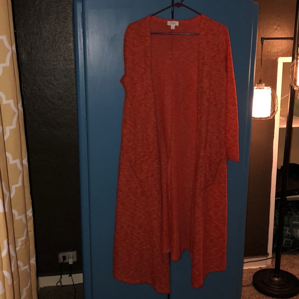 Orange sweater material LulaRoe Sarah
